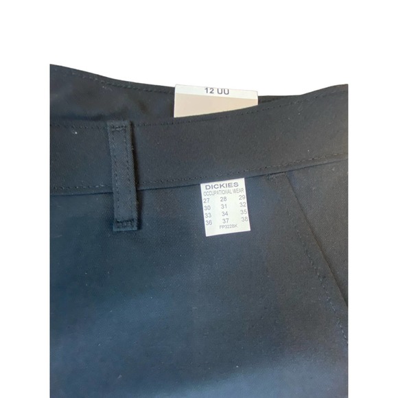 NWT Dickies Women's Pants FP322 Black Size 12 UU Unhemmed - Picture 3 of 6